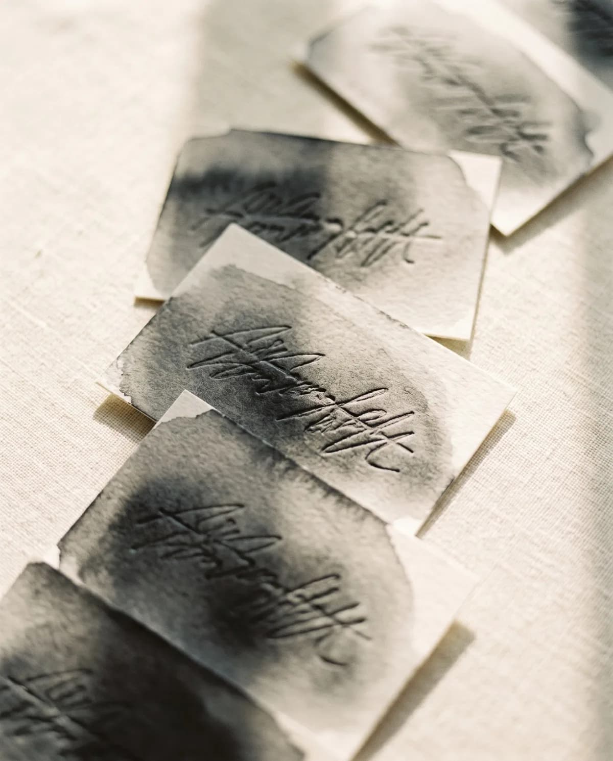 Ink Wash Place Cards